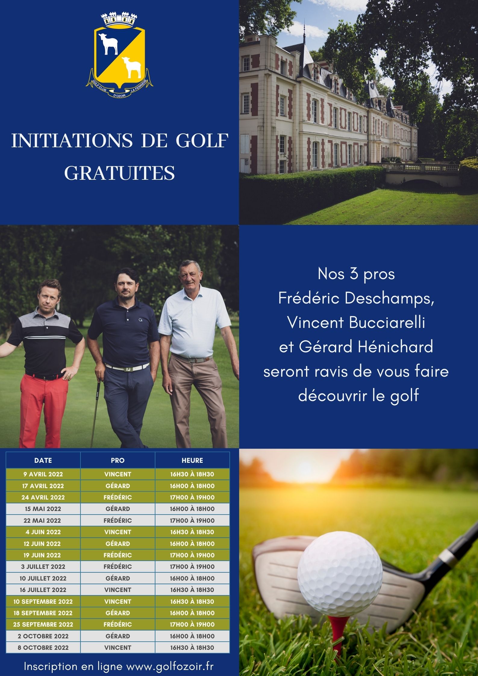 Affiche Initiations gratuites 2022