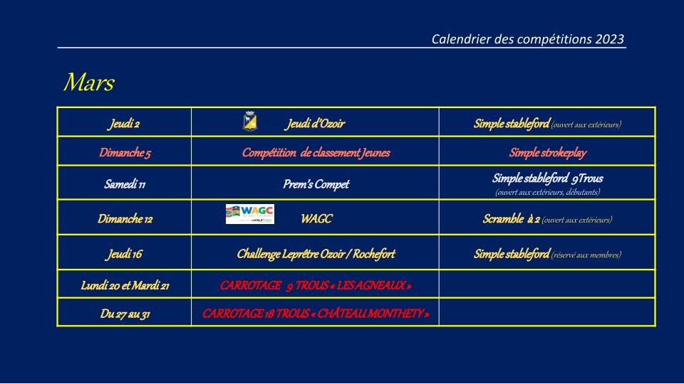 Calendrier des Compétitions 2023 page 0012