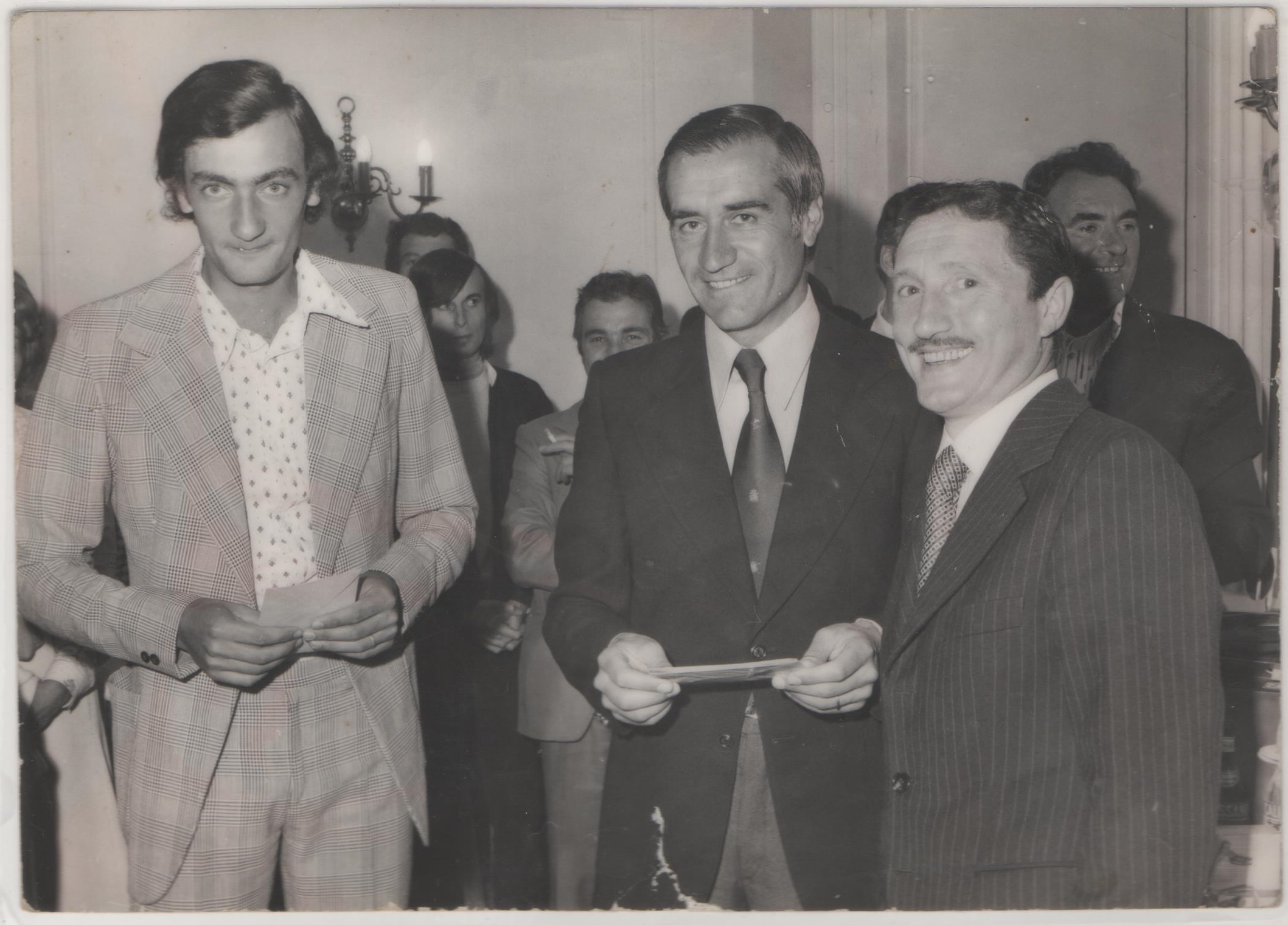 Grard Hnichard avec Jean Garaialde en 1975 au second plan Jean Palli